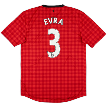 2012-13 Manchester United Maillot Domicile Evra #3 - 5/10 - (M)