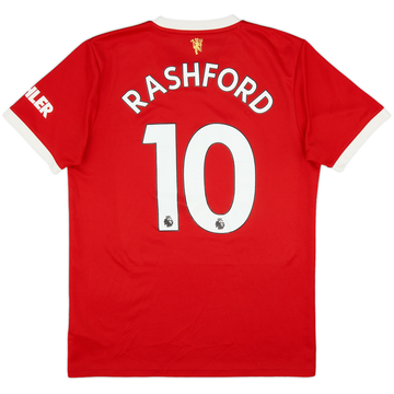 2021-22 Manchester United Maillot Domicile Rashford #10 - 8/10 - (M)