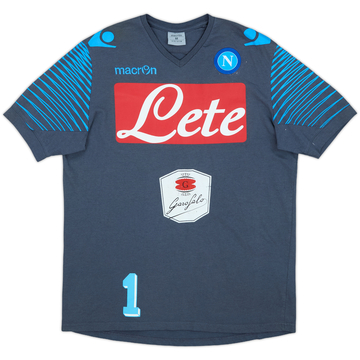 2014-15 Napoli version joueur Macron T-shirt d'entraînement en coton #1 - 5/10 - (M)