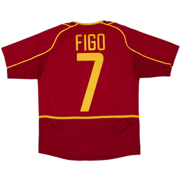 2002-04 Portugal Maillot domicile Figo #7 - 9/10 - (L.Boys)