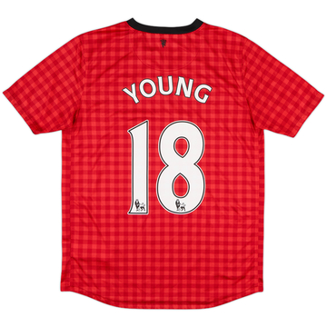 2012-13 Manchester United Maillot domicile Young #18 - 7/10 - (XL.Boys)