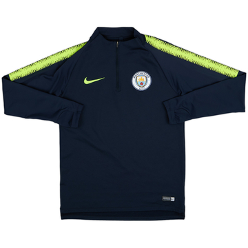 2018-19 Manchester City Nike Haut d'entraînement 1/4 de zip - 9/10 - (S)