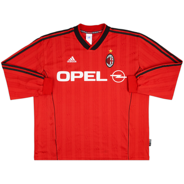 1999-00 AC Milan adidas Maillot d'entraînement ML - 8/10 - (XL)