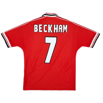 1998-00 Manchester United Maillot domicile Beckham #7 - 6/10 - (M)