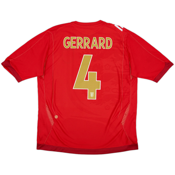 2006-08 England Maillot extérieur Gerrard #4 - 6/10 - (XL)