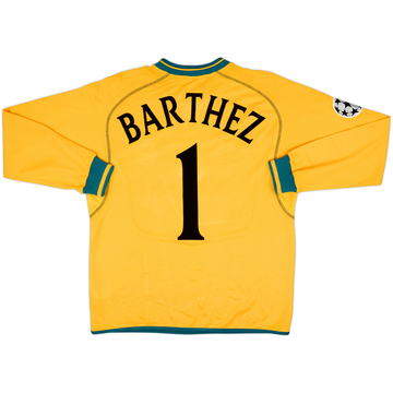 2000-02 Manchester United Maillot de gardien Barthez #1 - 8/10 - (Y)