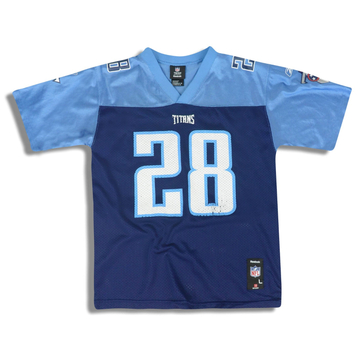 2008 Tennessee Titans Johnson #28 Maillot réplique Reebok (Domicile) Y