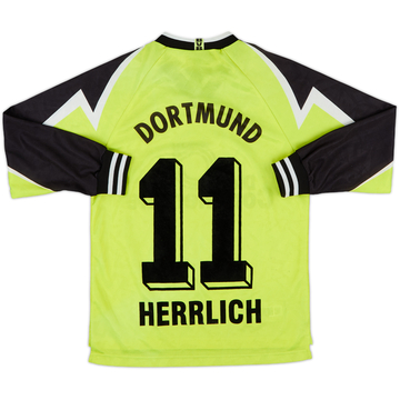 1995-96 Borussia Dortmund Maillot Domicile ML Herrlich #11 - 9/10 - (M.Boys)