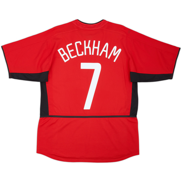 2002-04 Manchester United Maillot domicile Beckham #7 - 5/10 - (M)