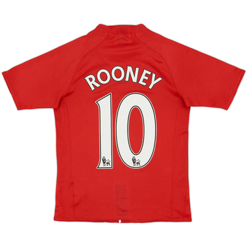 2007-09 Manchester United Maillot Domicile Rooney #10 - 4/10 - (M.Boys)
