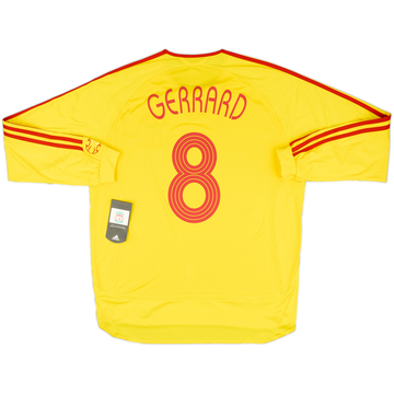 2006-07 Liverpool Maillot Extérieur ML Version Joueur Gerrard #8 (XL)