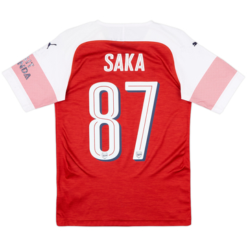 2018-19 Arsenal Maillot domicile Saka #87 - 6/10 - (XS)