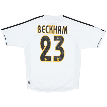 2003-04 Real Madrid Maillot Domicile Beckham #23 - 6/10 - (S)