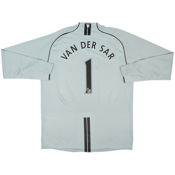 2007-08 Manchester United Maillot GK version joueur Van Der Sar #1 (XL)