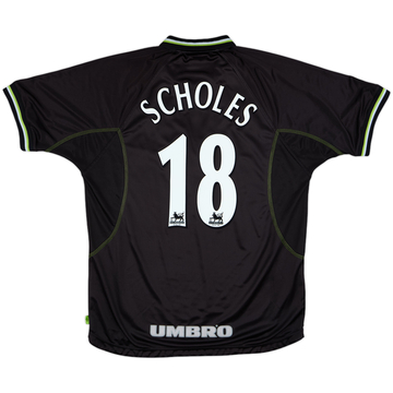 1998-99 Manchester United Troisième Maillot Scholes #18 - 5/10 - (XL)