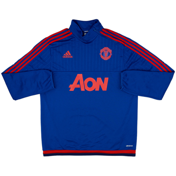 2015-16 Manchester United adidas Haut d'entraînement 1/4 Zip - 9/10 - (L)