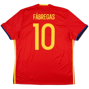 2016-17 Spain Maillot Domicile Fabregas #10 (XL)