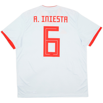 2018-19 Spain Maillot Extérieur A.Iniesta #6 (XL)
