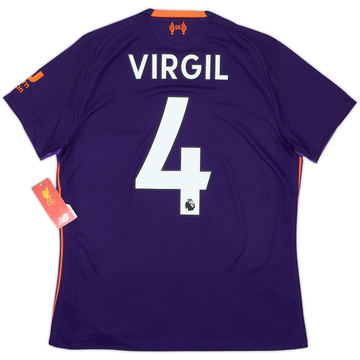 2018-19 Liverpool Maillot extérieur Virgil #4 (Femme M)