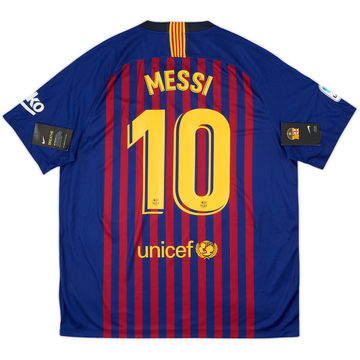 2018-19 Barcelona Maillot domicile Messi #10 (XL)