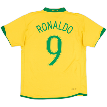 2006-08 Brazil Maillot Domicile Ronaldo #9 - 6/10 - (M)