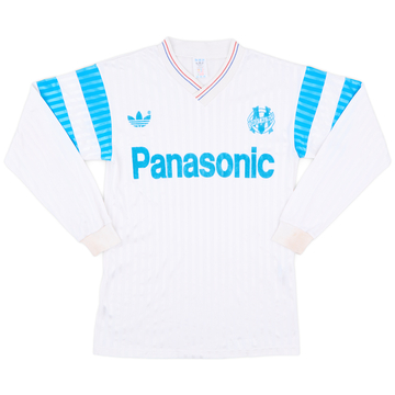 1990-91 Olympique Marseille Maillot domicile L/S - 8/10 - (S)