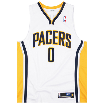 2005-06 Maillot Authentique Indiana Pacers Blanc #0 Reebok (Domicile) L
