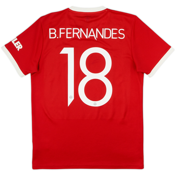 2021-22 Manchester United Maillot domicile B.Fernandes #18 - 6/10 - (M)