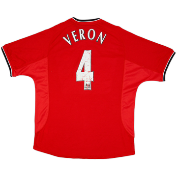 2000-02 Manchester United Maillot Domicile Veron #4 - 5/10 - (L)
