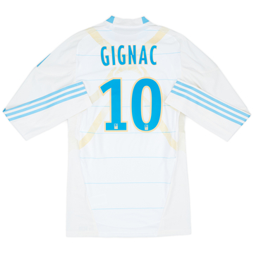 2010-11 Olympique Marseille Maillot Domicile Manches Longues TechFit Version Joueur Gignac #10 - 6/10 - (L)