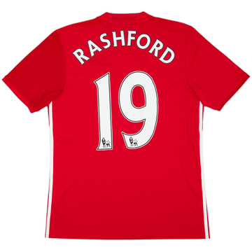 2016-17 Manchester United Maillot Domicile Rashford #19 - 5/10 - (M)