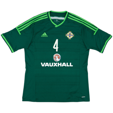 2014 Northern Ireland maillot domicile/entraînement version joueur #4 - 7/10 - (L)
