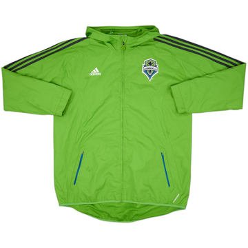 2012 Seattle Sounders adidas Veste de pluie à capuche - 9/10 - (XXL)