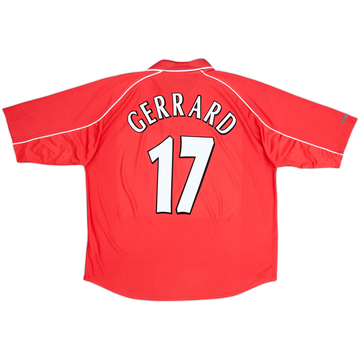 2000-02 Liverpool Maillot Domicile Gerrard #17 - 6/10 - (XXL)