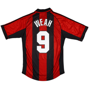 1998-00 AC Milan Maillot domicile Weah #9 - 6/10 - (S)