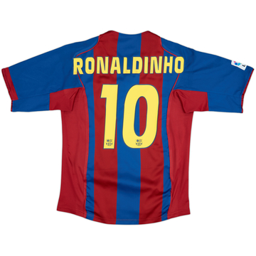 2004-05 Barcelona Maillot Domicile Ronaldinho #10 - 8/10 - (S)