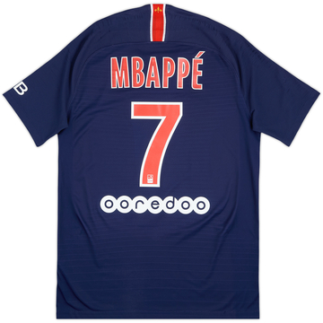 2018-19 Paris Saint-Germain Maillot Domicile Authentique Mbappe #7 - 7/10 - (M)