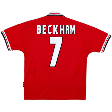 1998-00 Manchester United Maillot Domicile Beckham #7 - 7/10 - (M)