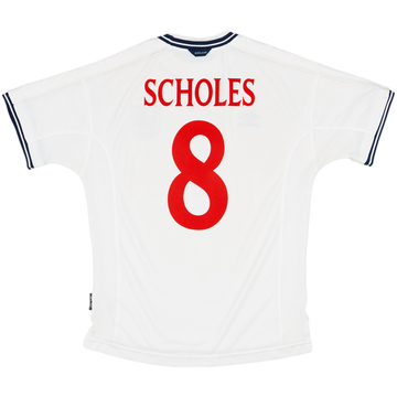 1999-01 Angleterre Maillot domicile Scholes #8 - 6/10 - (L)