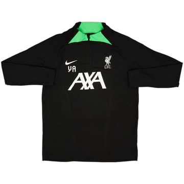 2023-24 Liverpool Édition Staff Nike Vaporknit 1/4 Zip Haut d'entraînement YA - 8/10 - (L)