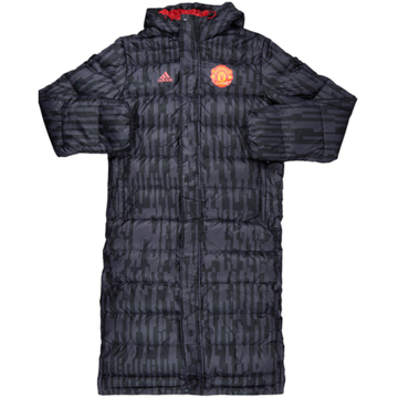 2016-17 Manchester United adidas Manteau de banc rembourré à capuche - 9/10 - (XS)