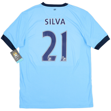 2014-15 Manchester City Maillot domicile Silva #21 (L)
