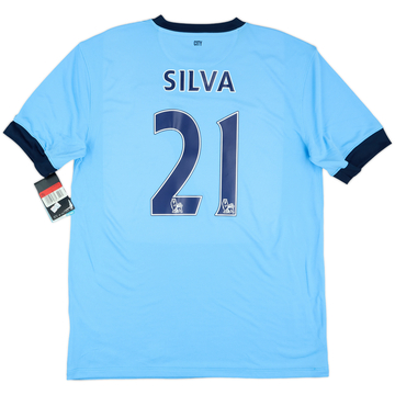 2014-15 Manchester City Maillot domicile Silva #21 (L)