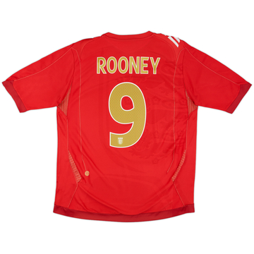 2006-08 England Maillot extérieur Rooney #9 - 6/10 - (L)