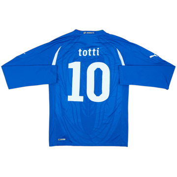 Maillot Italie Domicile 2010-12 Manches longues Totti #10 (XL)