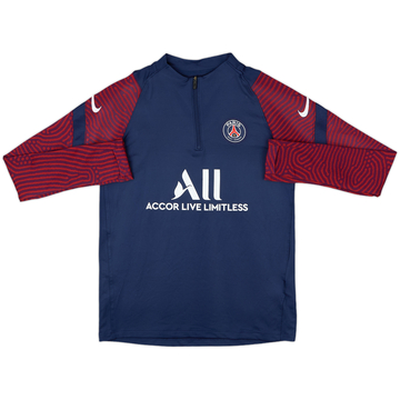 2020-21 Paris Saint-Germain Nike Haut d'entraînement 1/4 Zip - 10/10 - (XL.Boys)