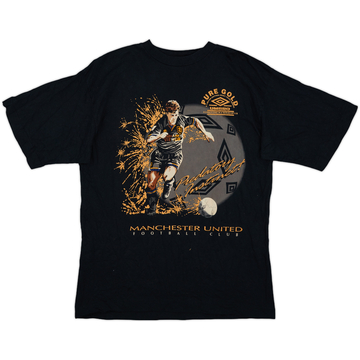 1993-94 Manchester United Umbro Tee graphique Hughes #10 - 9/10 - (L)