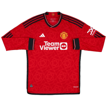 2023-24 Manchester United Maillot Domicile Authentique L/S