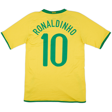 2008-10 Brazil Maillot domicile Ronaldinho #10 - 7/10 - (XL.Boys)