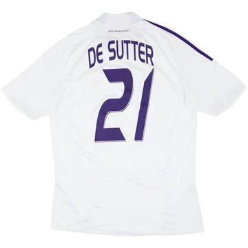 2008-09 Anderlecht Maillot Domicile De Sutter #21 - 6/10 - (M)